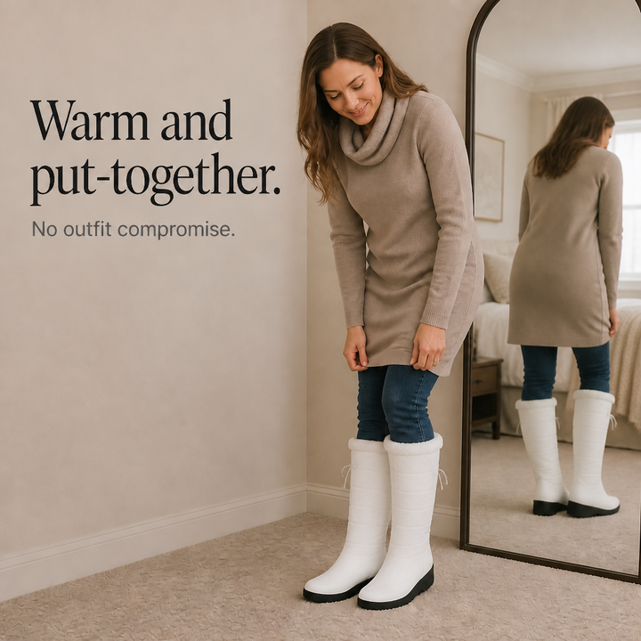 Calevra | Quilted Over-The-Knee Snow Boots – Warm and Stylish