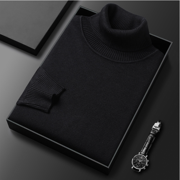 Havara | Cashmere Cotton Turtleneck Sweater – Elegant Versatile Style for Men