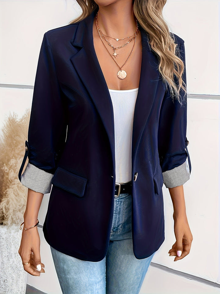 Maeve | Women's Single-Button Rollable 3/4 Sleeve Blazer