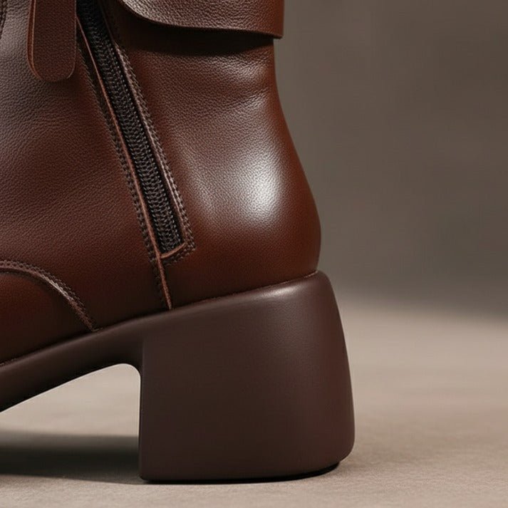 Vintara | Vintage Ankle Boots – Warm Fleece Lined Style for Women