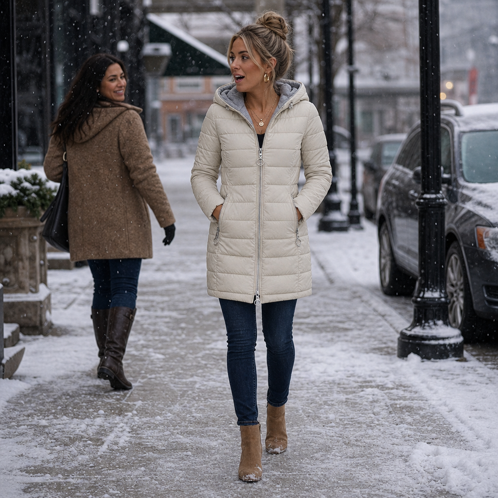 Wintervale | Plush-Lined Hooded Longline Puffer Coat