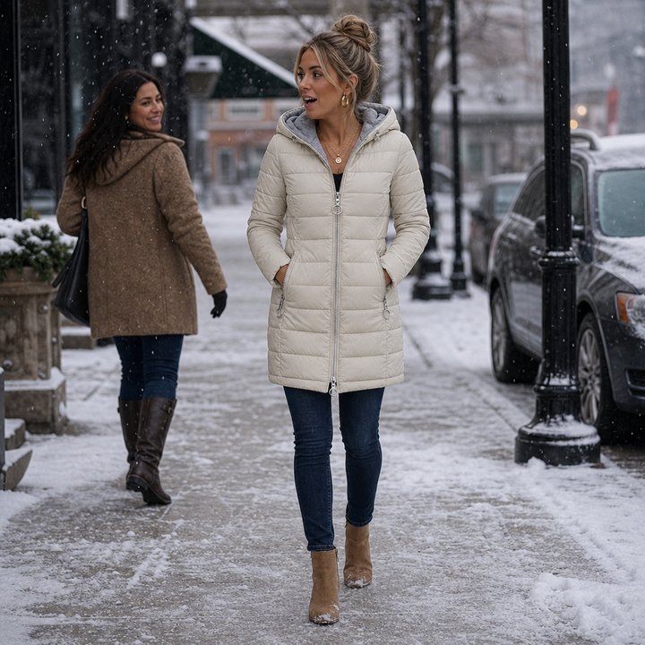 Wintervale | Plush-Lined Hooded Longline Puffer Coat