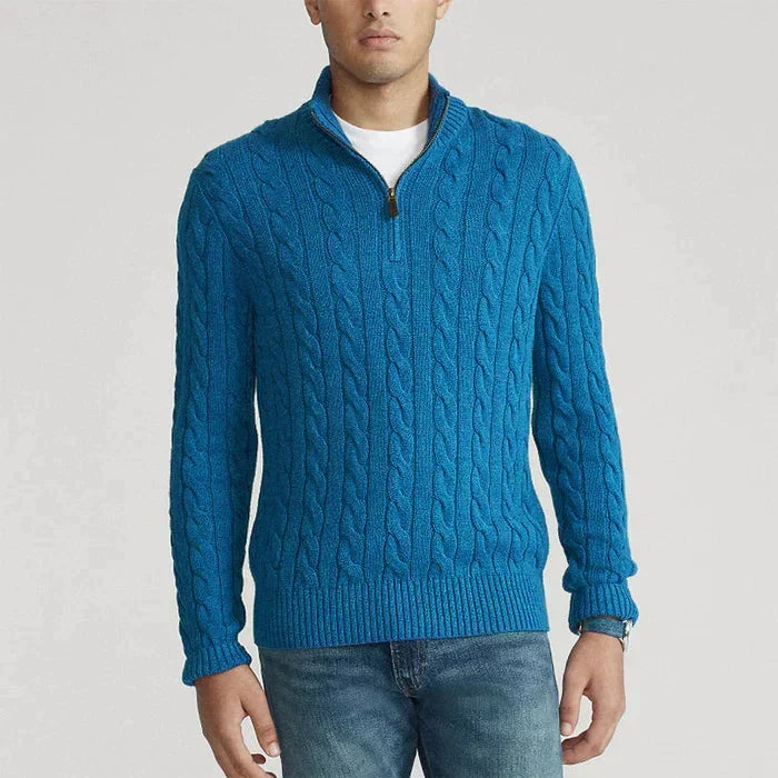 Maël | Knit Sweater – Stylish Cable Knit Design for Men
