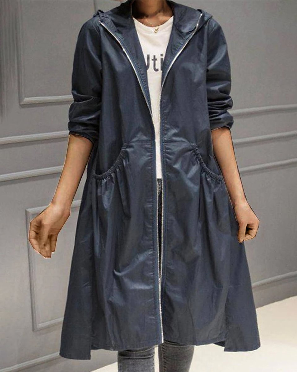 Maeve | Trench a linea A impermeabile con cappuccio, elegante da donna