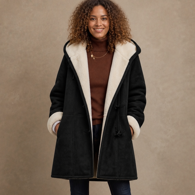 Wintlace | Hooded Duffle Coat – Slim Structured Winter Warmth