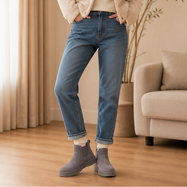 Cozywalk | Fur-Lined Slip-On Winter Boots – Casual Comfort for Women
