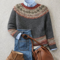 Freya | Maglione in maglia nordica Fair Isle