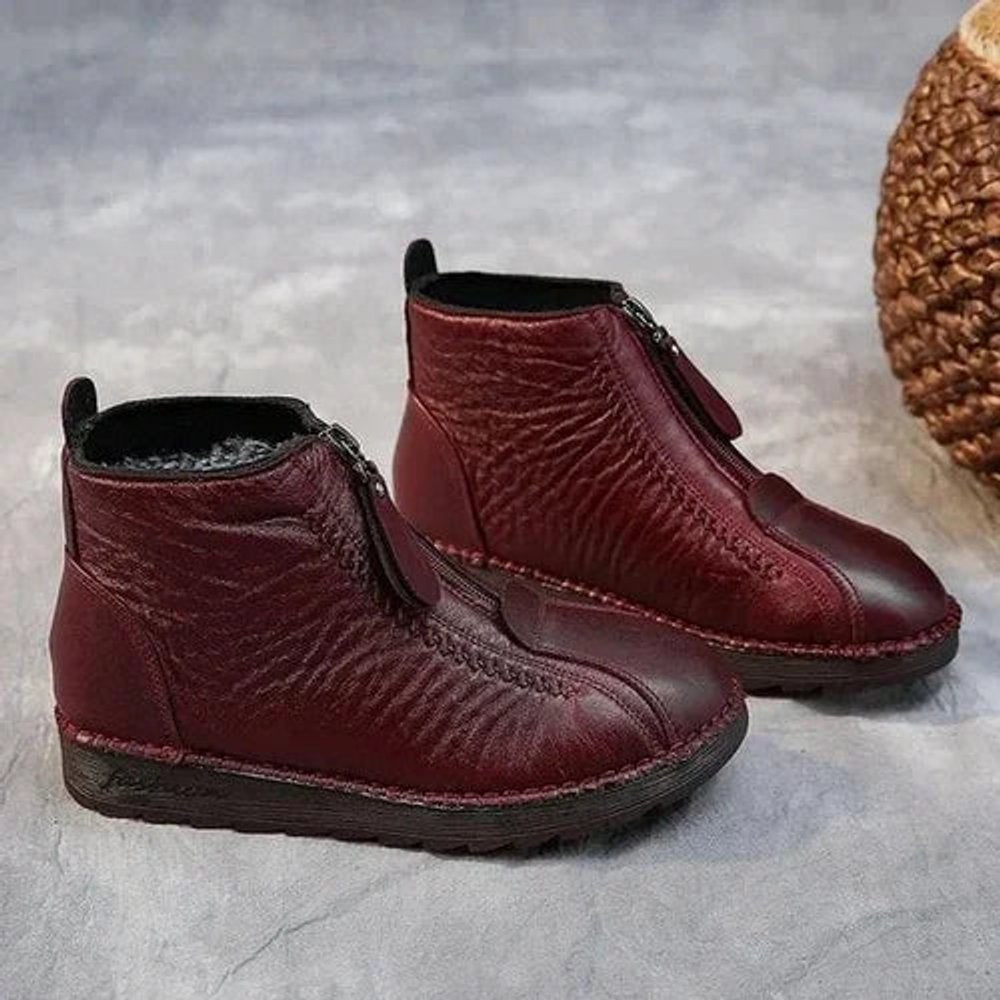 Aurelia | Elegante Ankle Boots für Damen aus gefüttertem Leder mit Fleecefutter