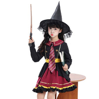 Jassica | Ruffled Colorful Classic-Hat Witch Costume For Halloween