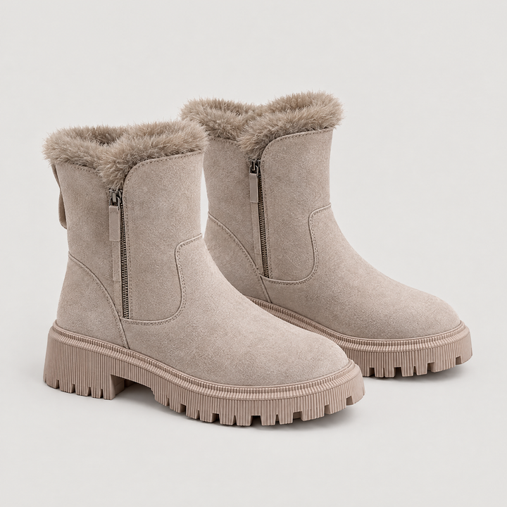 Clea | Winter Ankle Boots – Cleated Sole Shape for Women