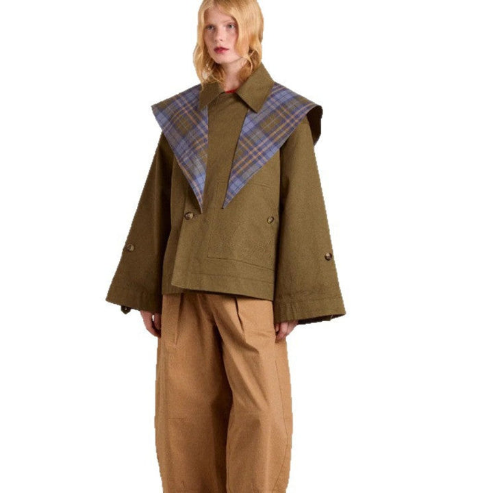 Nora | Lässiger Oversize-Trenchcoat mit Tartanmuster für Damen