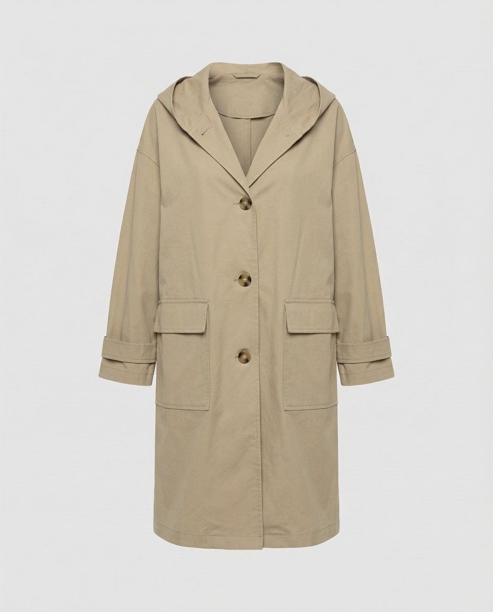 Elena | Women's Elegant Long Waterproof Hooded Trench Coat