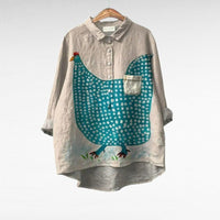 Fleur | Chicken Print Lightweight Relaxed Blouse