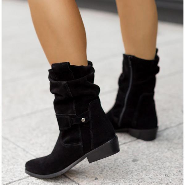 Ellarose | Women's Relaxed Slouchy Fold-Over Ankle Boots