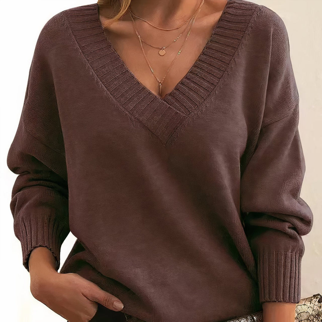 Avery | Cashmere Blend V-Neck Sweater