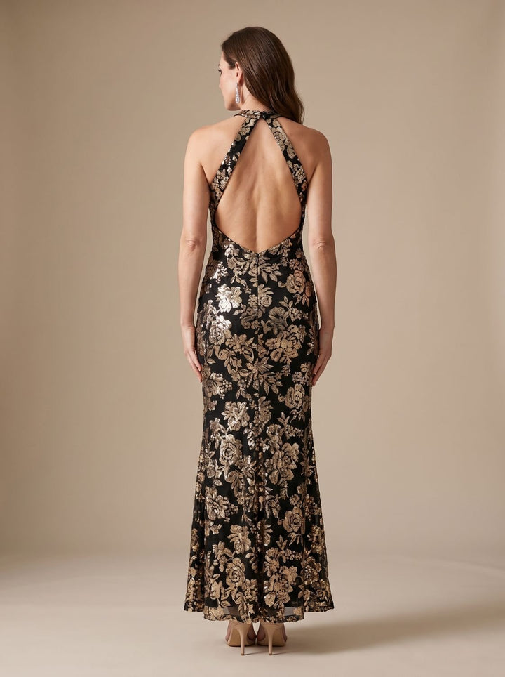 Grace | Floral Mermaid Dress – Elegant Sequin Gown for Women