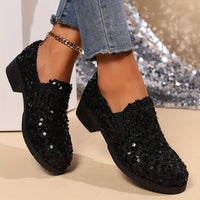 Seraphine | Sparkling Low-Heel Refined Loafers