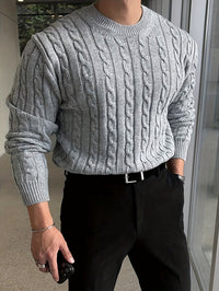 Sebastian | Classic Textured Cable-Knit Sweater
