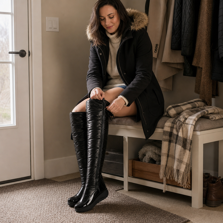 Wearbella | Plush-Lined Over-The-Knee Snow Boots for Women