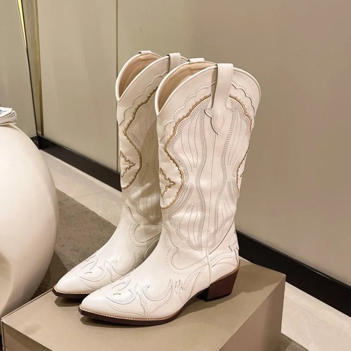 Vivica | Damen-Western-Cowboystiefel mit Stickerei