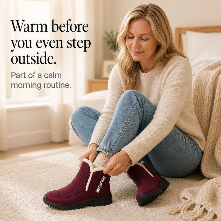 Gripwell | Faux-Fur Lined Waterproof Snow Boots – Casual Winter Style for Women