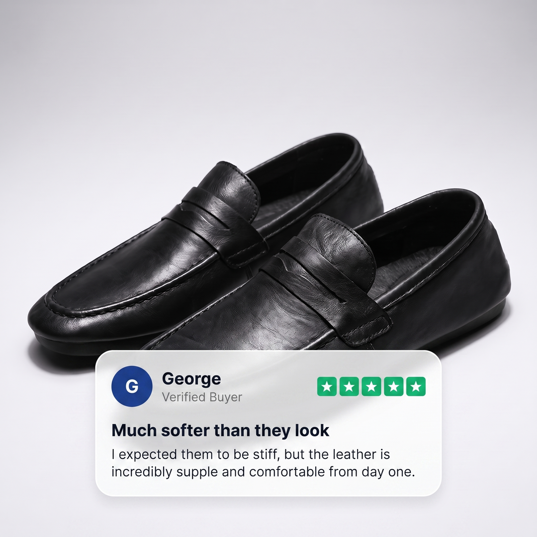 Theo | Soft-Leather Cushioned Penny Loafers - Image 5
