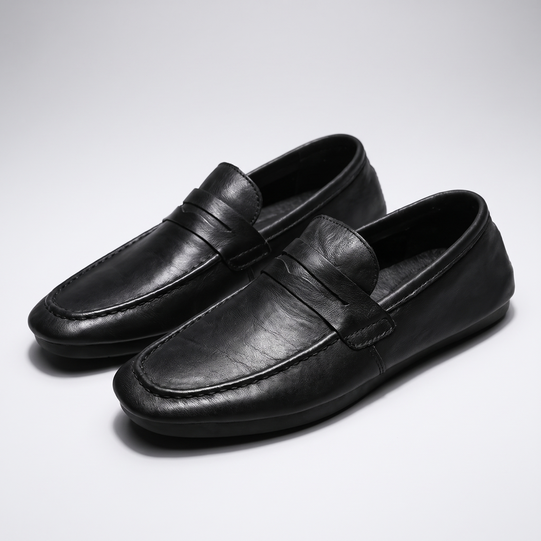 Theo | Soft-Leather Cushioned Penny Loafers - Image 3