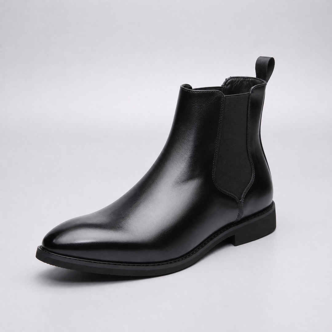 Owen | Polished Chelsea Boots with Elastic Side Panels