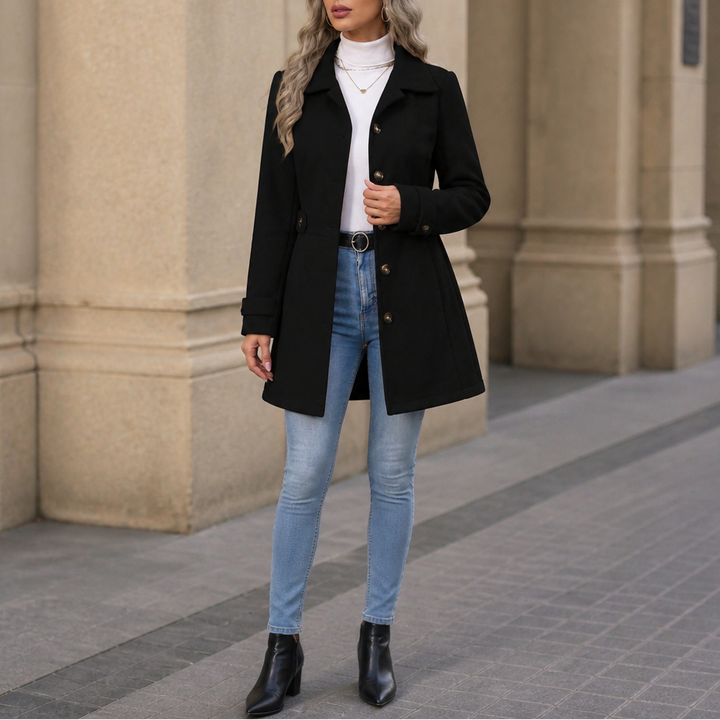 Vivienne | Tailored Belted Polyester-Blend Trench Coat - Image 3