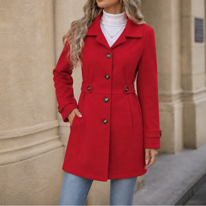 Vivienne | Tailored Belted Polyester-Blend Trench Coat - Image 4